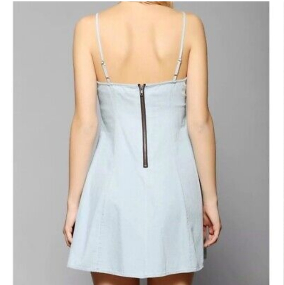 Size M light blue jean denim sun dress - Picture 3 of 15